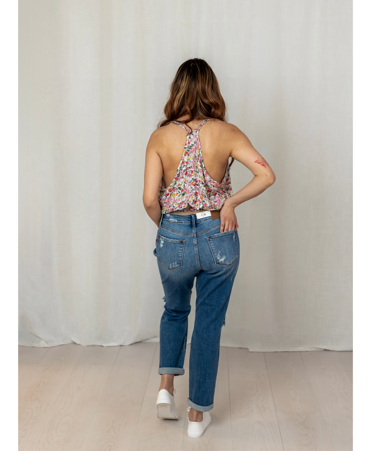 Sarah Floral Cropped Tank Top