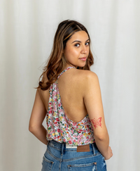 Sarah Floral Cropped Tank Top