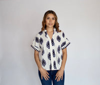 Aria Boho V-Neck Blouse - FINAL SALE