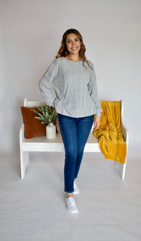 Chrissy Crossover Long Sleeve Top