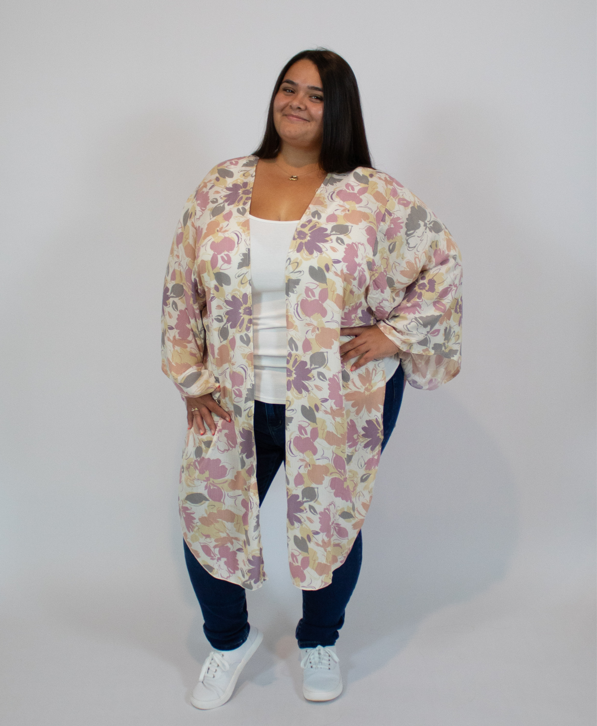 Nina Floral Print Kimono