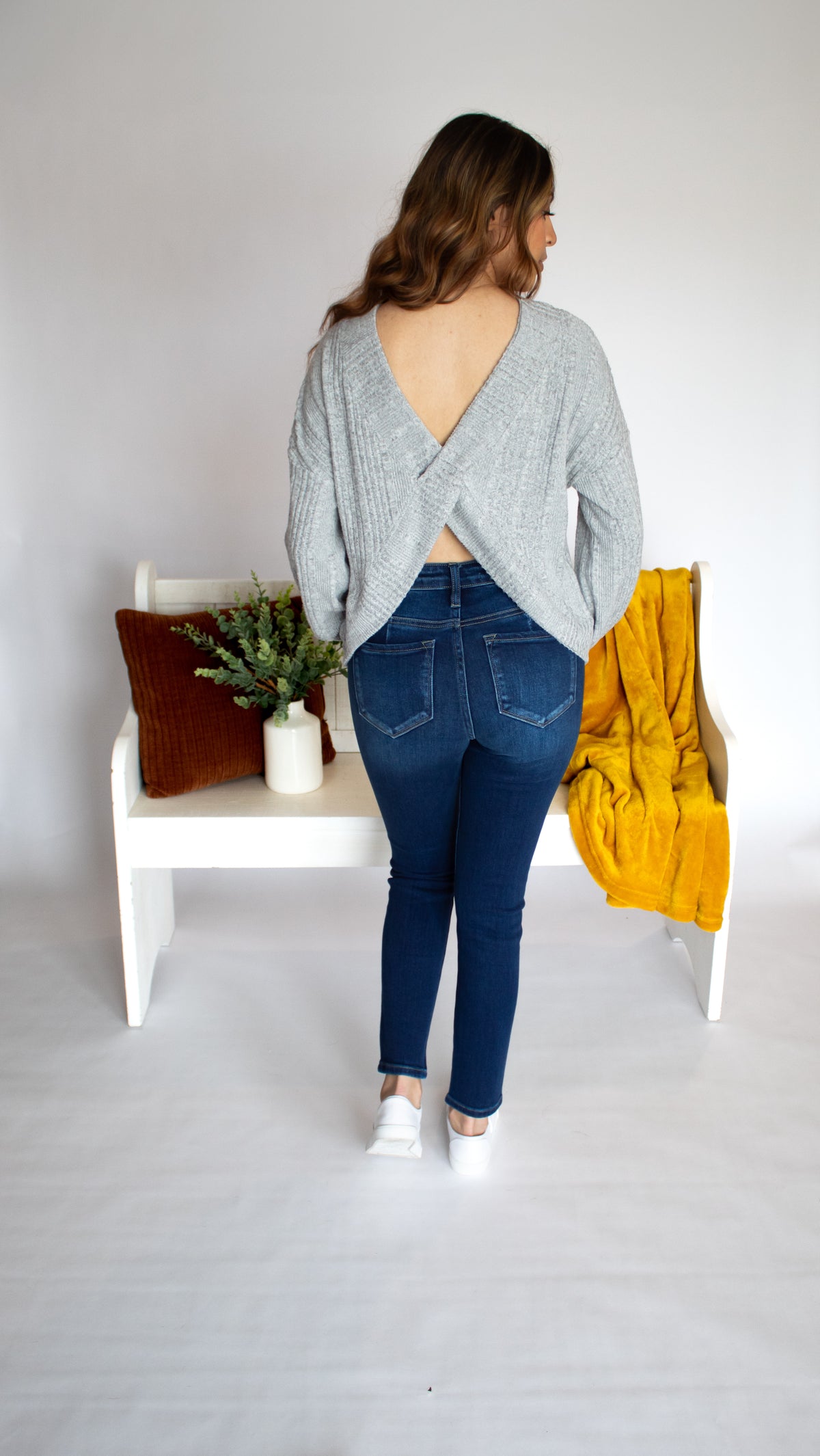 Chrissy Crossover Long Sleeve Top