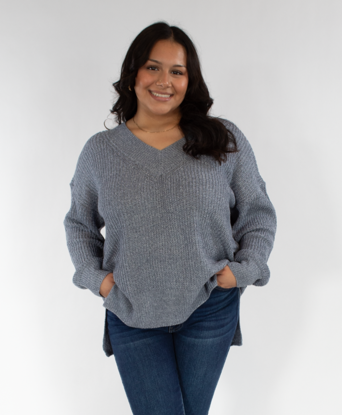 Amelia V Neck Sweater Top