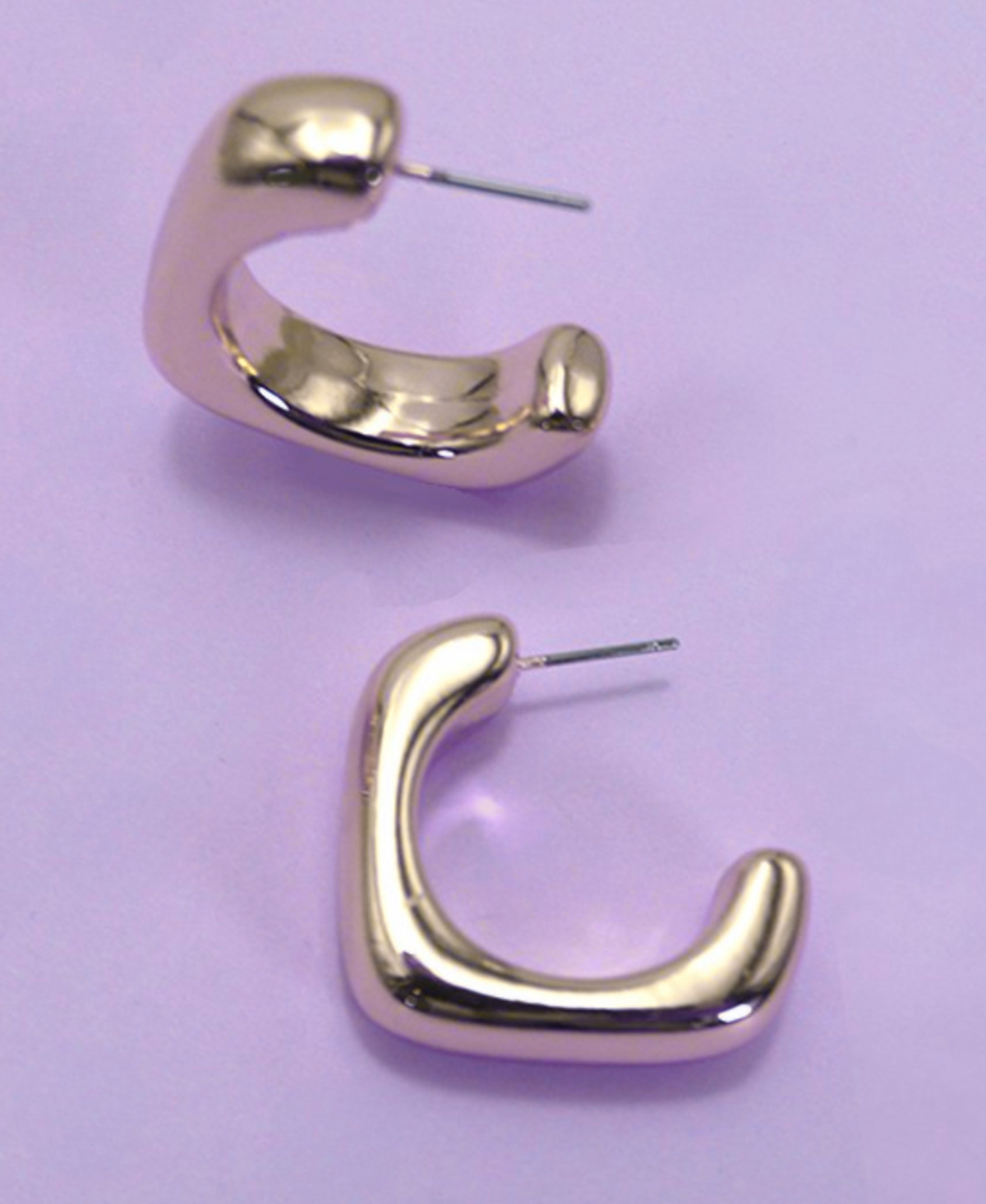Bubble Block Hoop Earrings