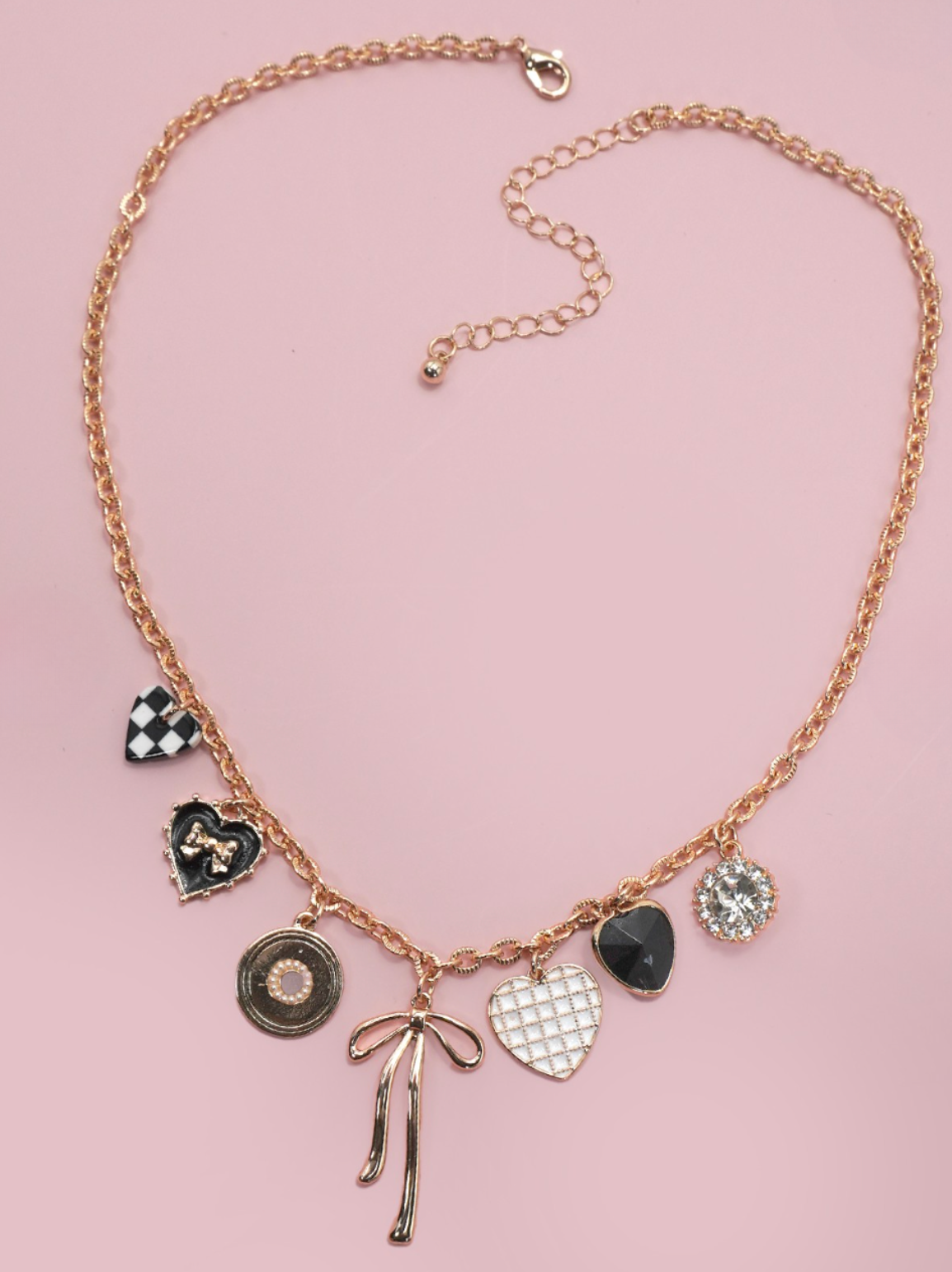 Bow & Bling Charm Necklace