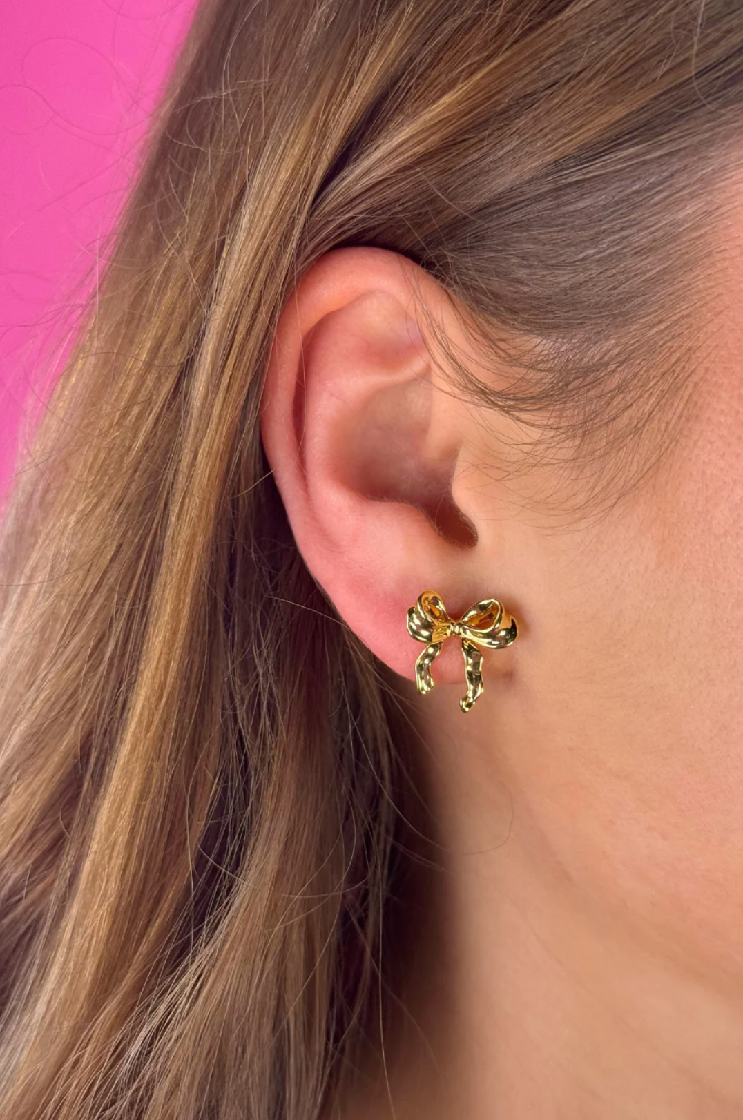 Golden Bow Studs