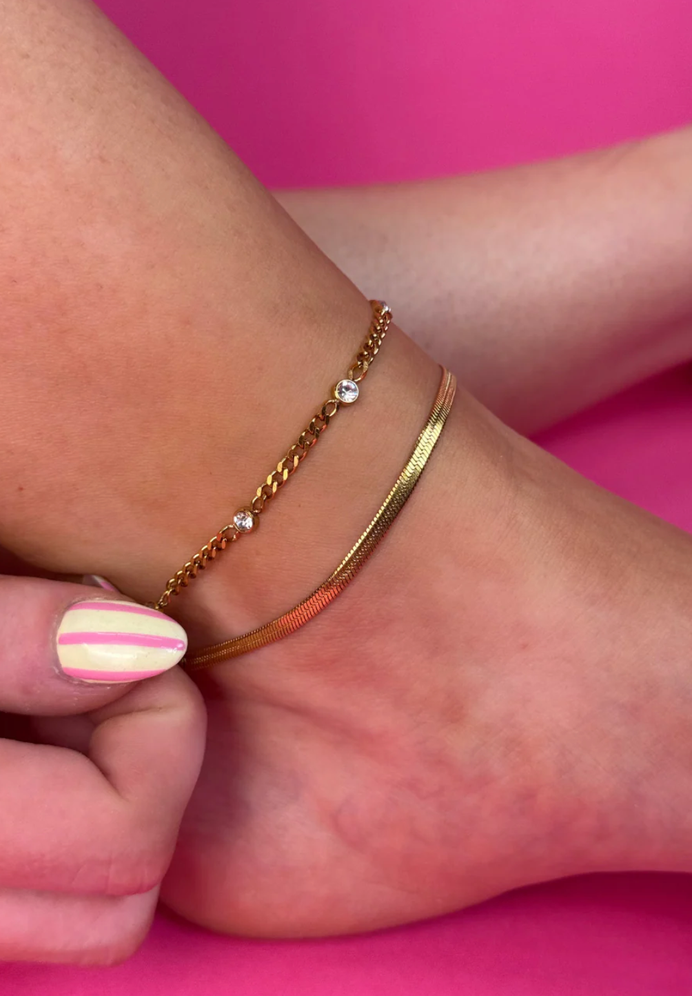 Gold Duo Anklet