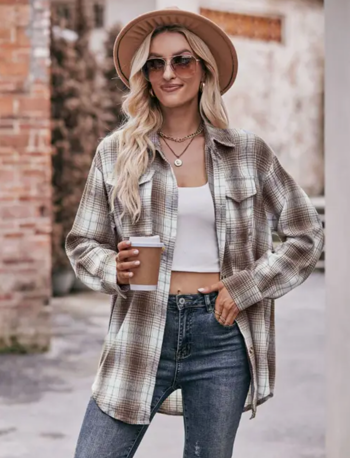 Quinn Plaid Top